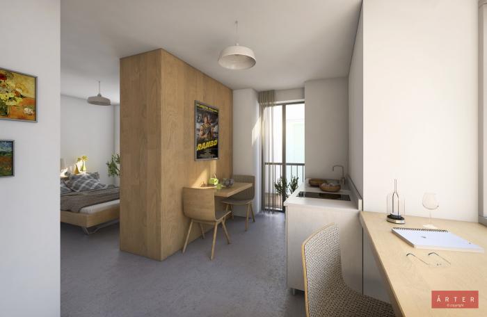 Studio 25 m² à Bruxelles Centre
