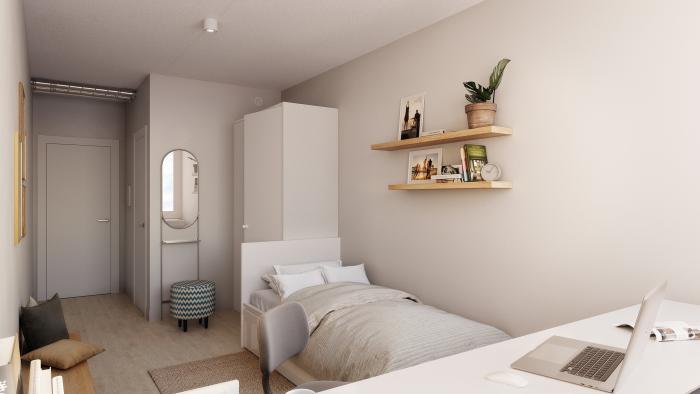 Residence room 17 m² in Brussels center