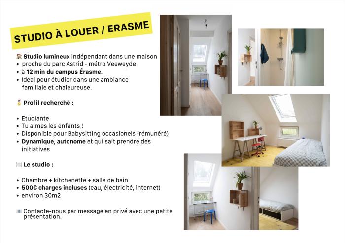 单人间 15 m² 在 Brussels Anderlecht
