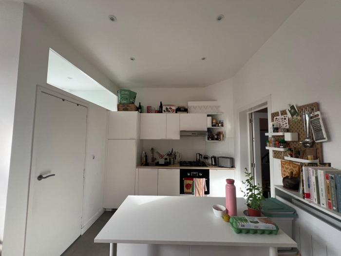 The kitchen area