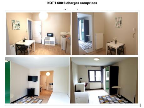 Kot 25 m² in Brussel Elsene : kerkhof