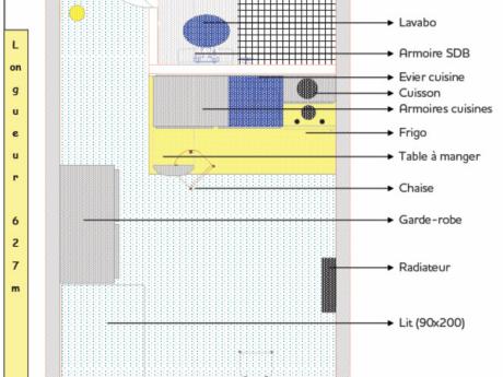 Kot 17 m² à Bruxelles Anderlecht